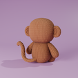 Untitled4.png Peluche de singe tricoté - Modèle 3D de fil mignon