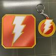IMG_0917.jpg Shazam Coaster and Keychain