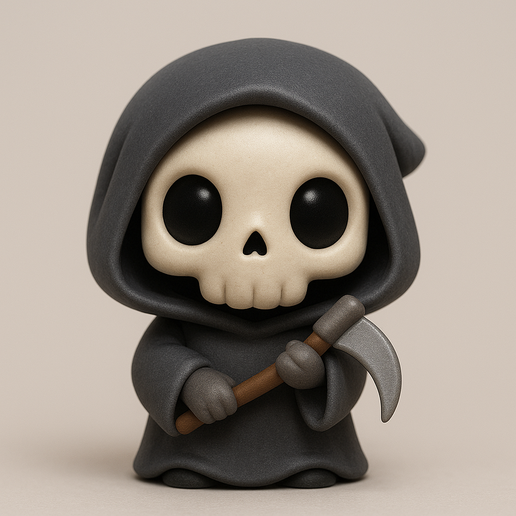 💀 Tiny Terrors - Classic - Grim Reaper・ STL File for 3D