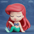 ariel_04.png 3D-Datei Ariel Chibi Kleine Meerjungfrau Benutzerdefinierte Modelle Keine Stützen・3D-druckbare Vorlage zum herunterladen