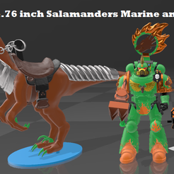 Custom-Salamander-and-Raptor-1.png Fichier 3D gratuit Salamandre Space Marine personnalisée de 4,76 pouces avec Raptor・Plan pour impression 3D à télécharger, The_Mod