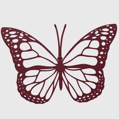 butt_slika.png Fichier 3D gratuit Amulette papillon monarque・Objet à télécharger et à imprimer en 3D