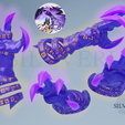 Extra-Render-Cyno-Burst-Claws-1.png Cyno Burst Claws (LED-Able Build) for Cosplay - Genshin Impact - Instant Download STL Files for 3D Printing