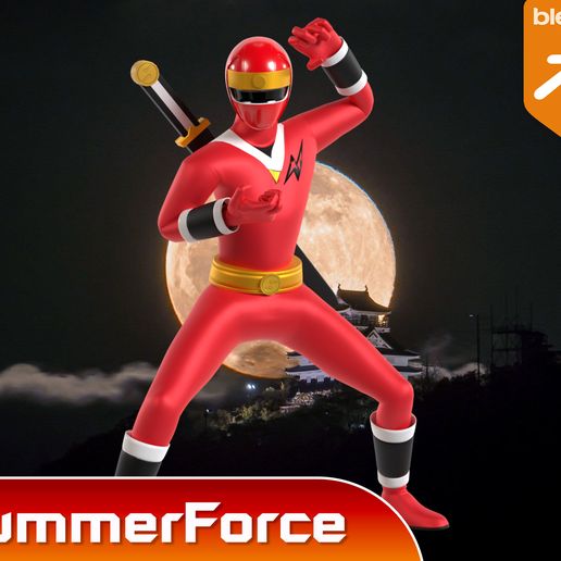 👽 Red Aquitian Ranger - Mighty Morphin Alien Rangers・ STL File for 3D ...