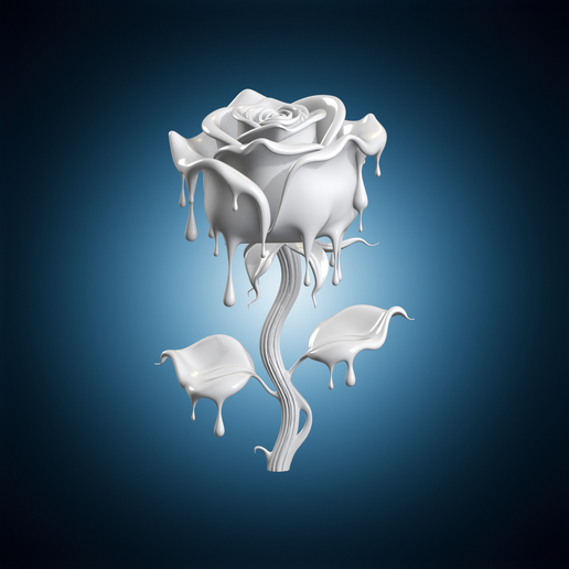Melting Rose Fluid Distortion