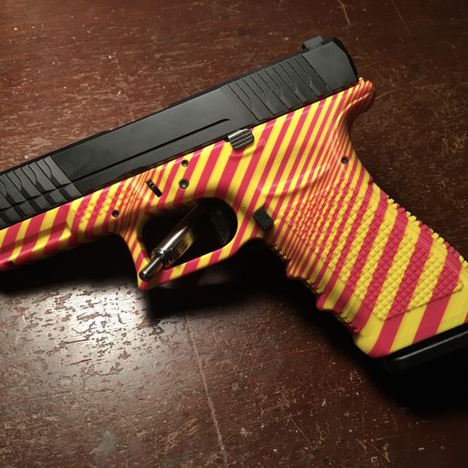 Glock 19x with P80 rails - Reinforced 3D model