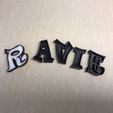 IMG_7726.jpg EMPTY RAVIE Font uppercase 3D letters STL file 3D print model