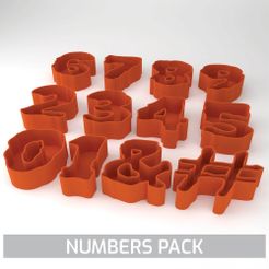 Numbers-Pack.jpg Fichier 3D Halloween candy bowl letters - standard font Numbers pack・Design imprimable en 3D à télécharger