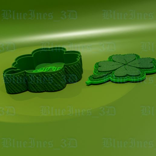 ☘️ Crochet knitted four leaf clover box Easy to print・ STL File for 3D ...