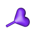 heart1v11.stl einfaches Herz mit Montagerohr
