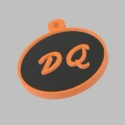 dq.jpg ANFÄNGLICHER SCHLÜSSELANHÄNGER 2 BUCHSTABEN D.Q
