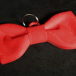 3D.jpg Bow Tie Pendant Keychain Necklace Charm