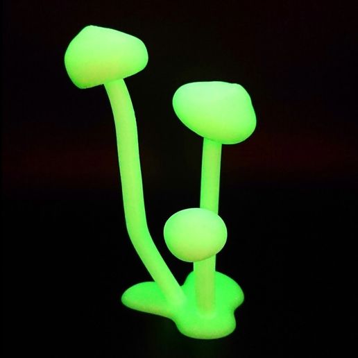 Free STL file Glowing Mushrooms・Object to download and to 3D print・Cults