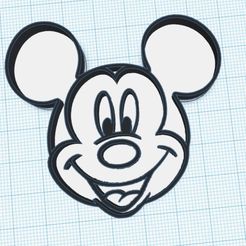 fotom1.jpg Free STL file MICKEY MOUSE COOKIE CUTTER OR PLAY DOUGH MOLD・Template to download and 3D print