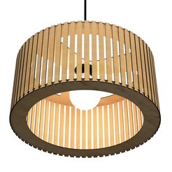 Cilindrica-Ripada-MDF-Cru-45x21-1.png STL file CEILING LIGHT LAMP 3D PRINT AND LASER CUT FILES MODEL 21・3D printing design to download