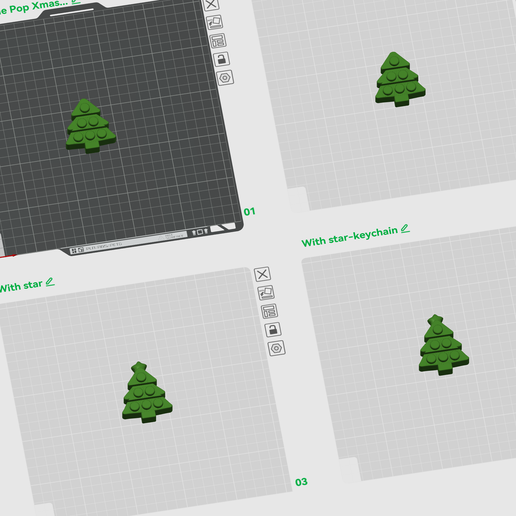 Flexi-Bubble-Pop-Xmas-Tree-ALL-VERSIONS-single-color.png Flexi Bubble Pop Christmas Tree Keychain Fidget - Sensory Toy - No Supports 3D Print STL/3MF