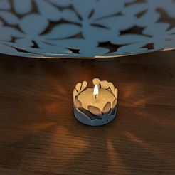 _-Tea-Light-Holder-1.jpg Free STL file Flower Tea Light Holder・3D printer model to download