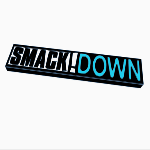 Файл STL WWE SMACKDOWN! (First Logo) V2 Logo Display by MANIACMANCAVE3D ...
