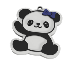 Llavero-panda-v3.png Free STL file Panda Keychain・3D printer design to download
