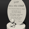 Shapr-Image-2023-08-03-124926.png God bless this Child, Love Teddy Bear, comforting gift, Baptism, Christening,  religious event, nursery plaque, baby sleep well prayer