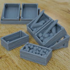 Crate5.jpg Archivo STL 11 CAJA DE MERCADO PARA EL MEDIO AMBIENTE DIORAMA DE SOBREMESA 1/35 1/24・Diseño para descargar y imprimir en 3D