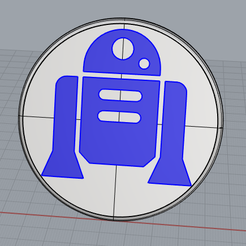 2.png Fichier STL gratuit R2D2 Coaster・Plan à télécharger et à imprimer en 3D