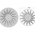 Mold-Sun-relief-05.jpg Mold sun onlay relief 3D print model