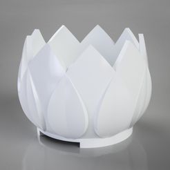 render.jpg STL-Datei Leaf Crown Pot・Design für 3D-Drucker zum herunterladen