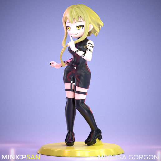 02.png Medusa Gorgon - Elegante traje negro sin mangas - Soul Eater Anime Figure - Impresión 3D