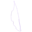 MONTREAL QUEBEC CANADA RACING TRACK PISTA.stl Mapa topográfico imprimible en 3D del Circuito Gilles Villeneuve - Circuito de F1 de Montreal