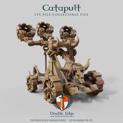 Catapult STL FILE COLLECTIBLE FILE Double Edge —— MINIATURES —— DOUBLE EDGE MINIATURES” - ID NUMBER WE-05 Catapult - WE_03