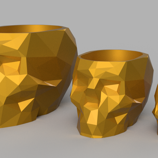 SKULL LOW POLY x1 x2 x3 x4