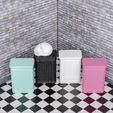DSC_3704.jpg Miniature Laundry Basket 1/12 scale for dollhouse bathroom. Dollhouse bathroom modern furniture & accessories