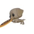 a_Camera-1_00010.png Cute Puppy with Frisbee - Pop Style 3D Print Model