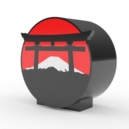 Japanese temple lamp - 3D model önizlemesi