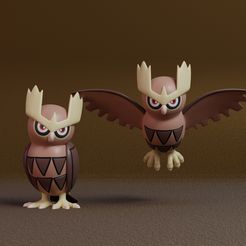 noctowl-render.jpg Pokemon - Noctowl  with 2 poses