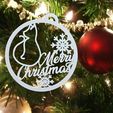e33cf0ec-c46d-4dac-b3e8-be85f6960081.jpg Merry Christmas Ornament Cat