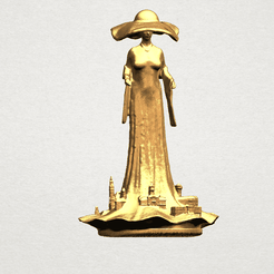 Girl with hat - A01.png Fichier 3D gratuit Fille avec chapeau・Design à télécharger et à imprimer en 3D