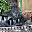 Bild-4.jpg N scale model railroad - Cargo - Barrel with 3 rings - 16 pieces