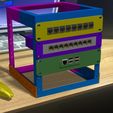 MiniServerRackThingiverse.jpg Mini rack per server per TP-Link TL-SG108 e Raspberry Pi