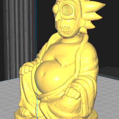 Captura-de-pantalla-2023-09-18-162459.png STL file Zombie Rick Buddha Incense Holder : Zombie Rick Buddha Incense Holder・3D printable model to download