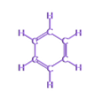 Benceno just the molecule.stl Benzene Molecule