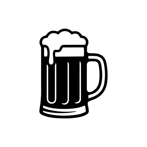 Beer Glass Silhouette 3D - Wall Decor STL for 3D Print & CNC