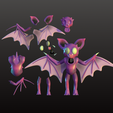 Bat2Merge0.png The Bat from 99 Nights In The Forest | Roblox Multiparts Stl 3D Model No Support Fanart