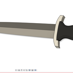 1.png Файл STL Airsoft WW2 German Dagger Prop Dummy・Дизайн для загрузки и 3D-печати