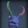KrampusMask-ColorParts-3.jpg Krampus Horned Minion 3D printable mask 3D print model