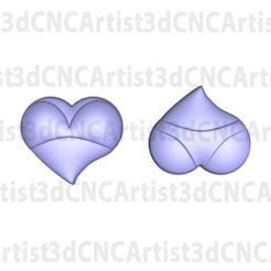 3D file 1pc Heart Locket Bath Bomb Mold・3D printing model to download・Cults