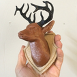 Capture d’écran 2016-12-13 à 11.38.08.png Free STL file Deer Head 3 Piece remix・3D printer design to download