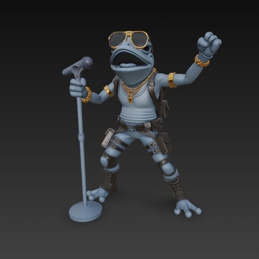 🐸 Tactical Frog Rockstar Urban Wild Sound Warrior 3D Print Model・ STL ...