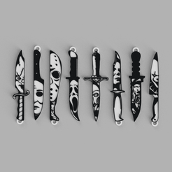 tinker.png Pack Knives Halloween Horror Various Characters , keychain - pendant - earrings